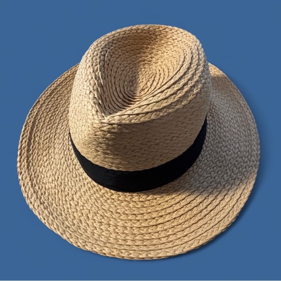 Men's or Women's Hat with Black Band Garden Party Old Money Summer Vacation - Picture 1 of 6